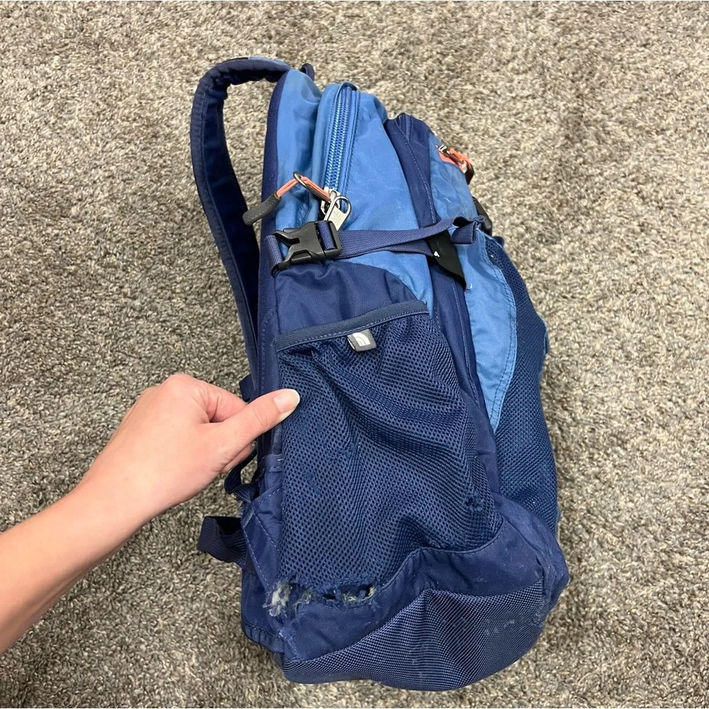 The north‎ face backpack womens blue recon hiking bag outdoor